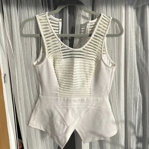 Yigal Azrouël futuristic white tank top